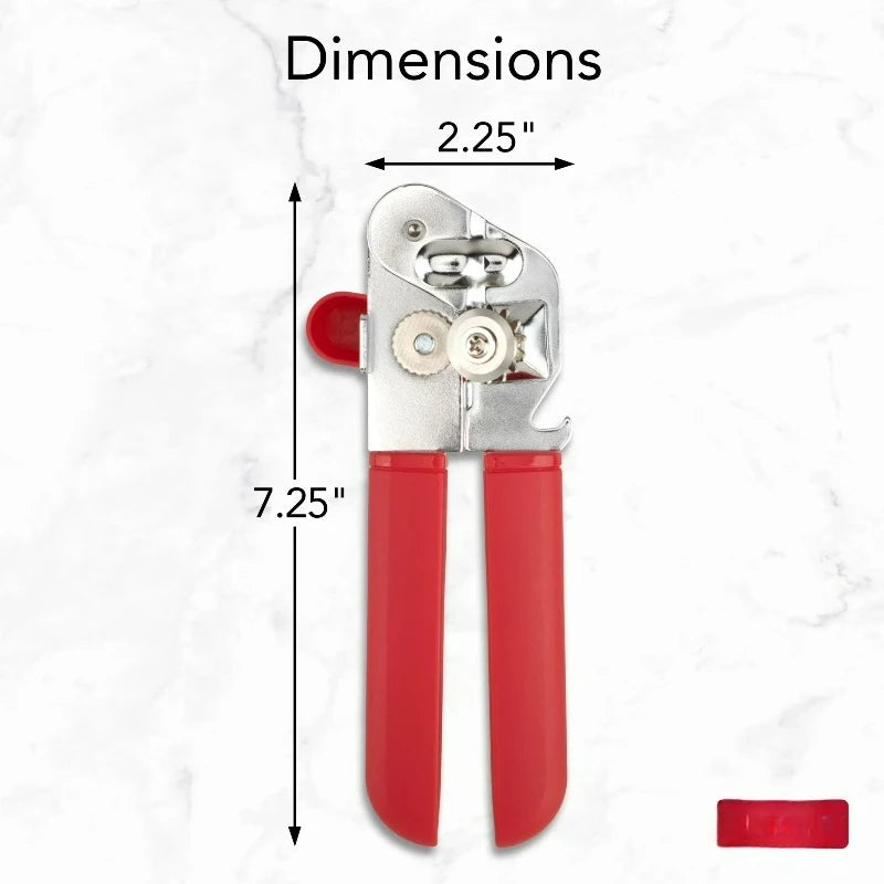 Manual Stainless Steel Can Opener with Chrome Finish
