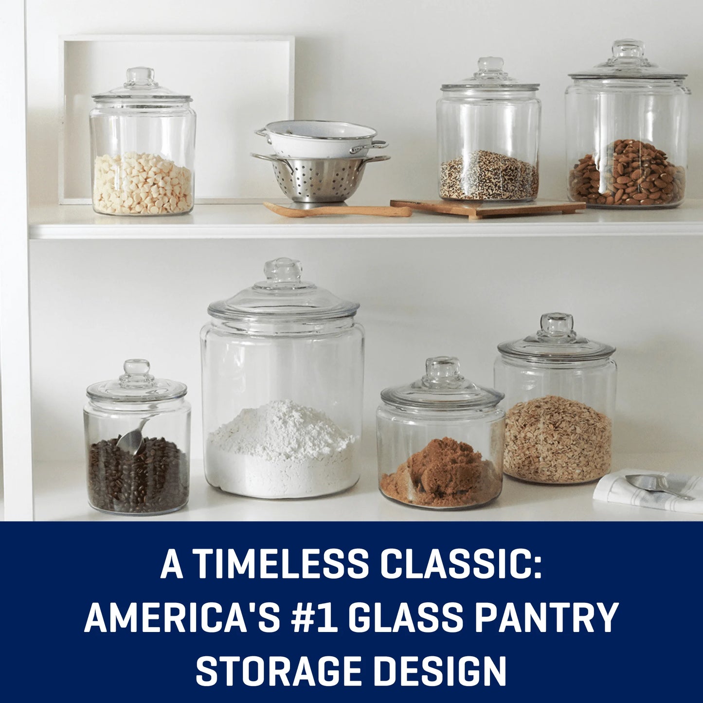 3 Quart Glass Jar with Lid, Ideal Use for Pantry Storage and Display