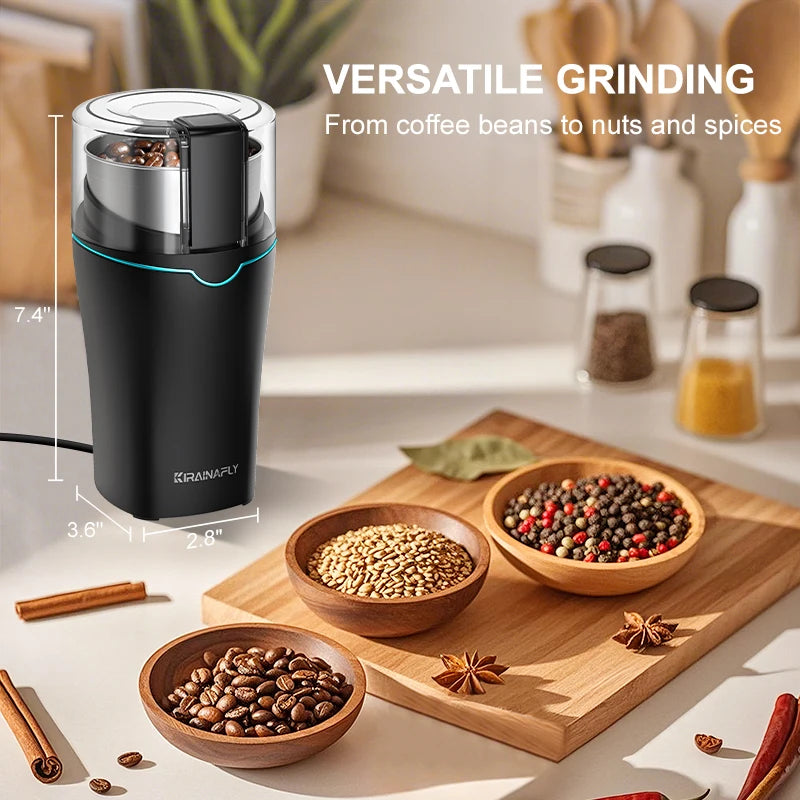 Professional Coffee Grinder with Removable Stainless Steel Cup for Coffee Spices Herb