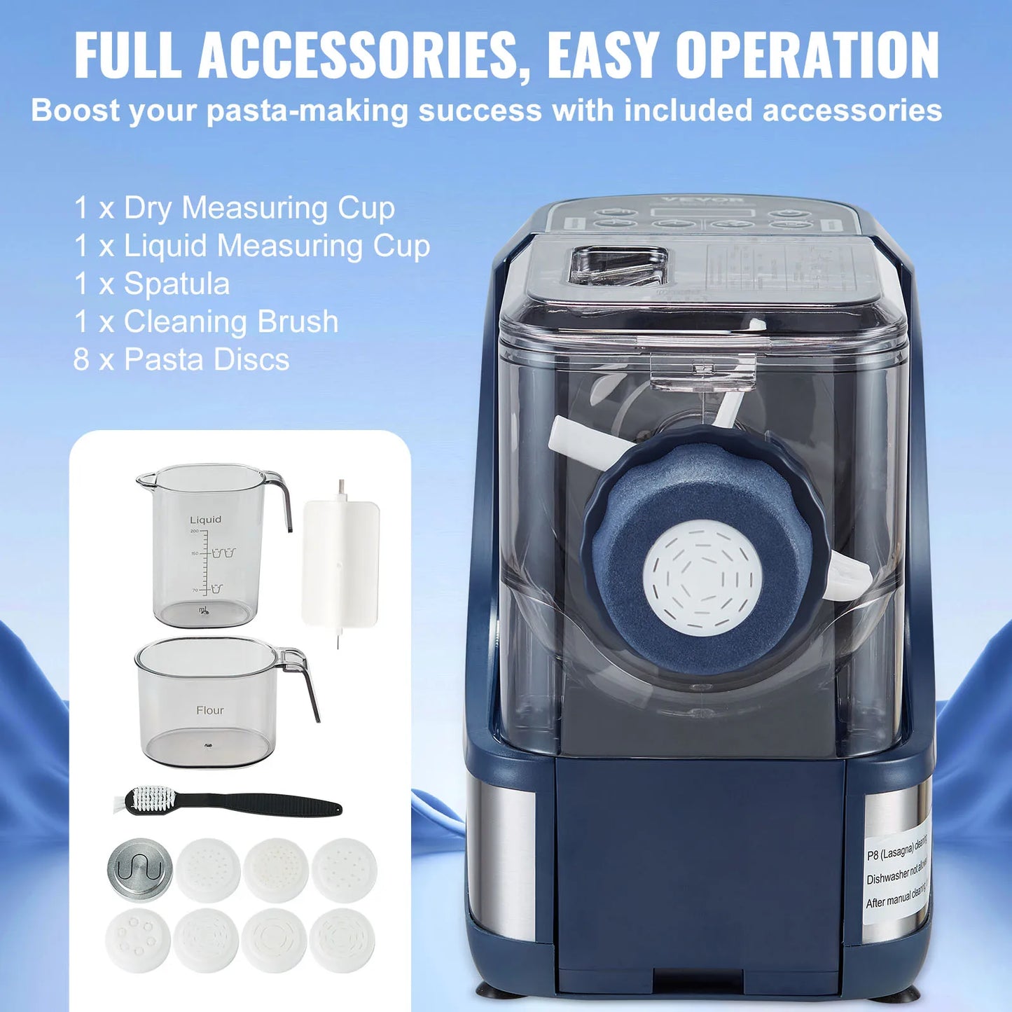 Electric Pasta Maker with 4 Intelligent Modes