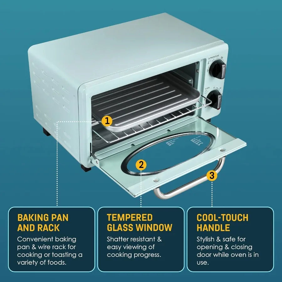 Diner Style 50s Retro Countertop Toaster Oven