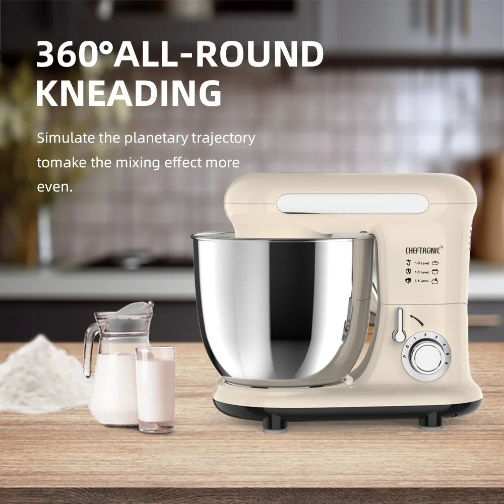 1pc Stand Mixer, Tilt-head, Electric Dough Mixer, 300W 3.8QT Stainless Steel Bowl, US Plug