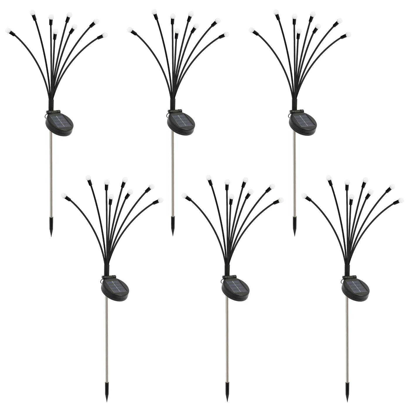 8-Head Solar Firefly LED Lights ,Waterproof High Flexibility Yard Patio Pathway Holiday