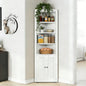 71" Corner Storage Cabinet with Adjustable Shelves, 5-Tier Metal Organizer for Bathroom, Kitchen & Living Room