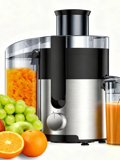 High-Speed Juicer Machine, 3-Inch Wide Mouth for Vegetables And Fruits with Metal Body, 3-Speed Settings, Easy Cleaning, Detachable,
