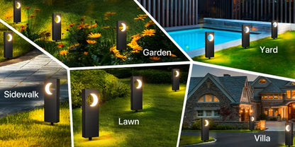 Solar Pathway Outdoor Lights Waterproof Bright Moon Auto On/Off