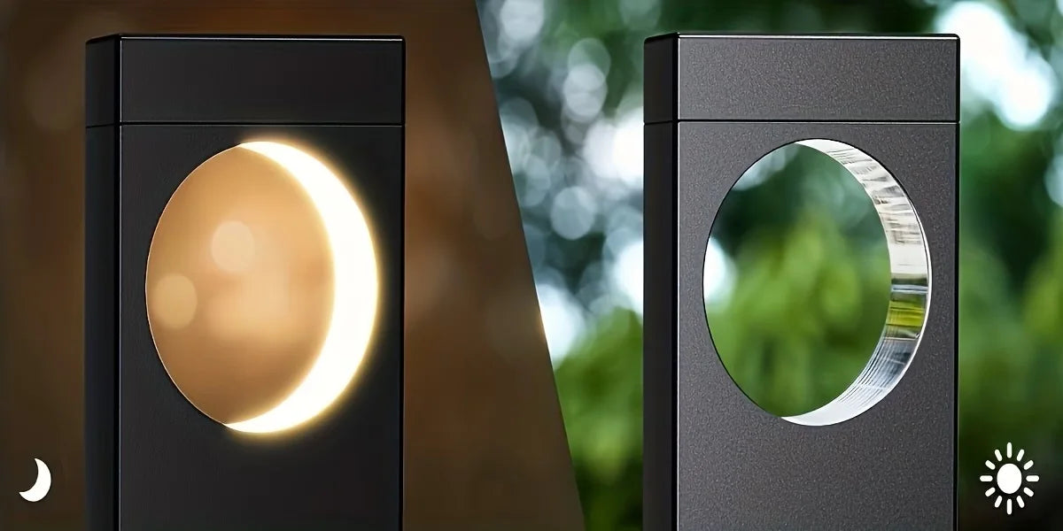 Solar Pathway Outdoor Lights Waterproof Bright Moon Auto On/Off