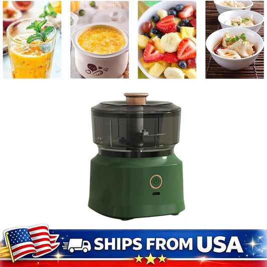 Mini Electric Food Processor USB Charging, Garlic Chopper Meat Grinder Vegetable Mincer 350ML Portable