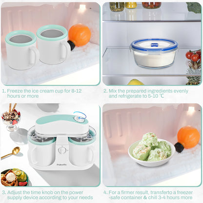 ce Cream Maker & Popsicle Maker, Dual-Cup Design