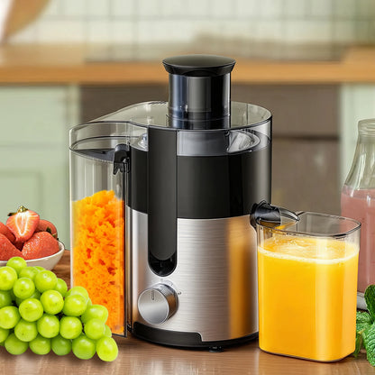 High-Speed Juicer Machine, 3-Inch Wide Mouth for Vegetables And Fruits with Metal Body, 3-Speed Settings, Easy Cleaning, Detachable,