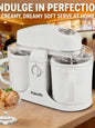 Dual-Cup Ice Cream & Popsicle Maker, DIY Homemade Frozen Dessert, Add Fruits & Powdered Sugar for Custom Flavors, Easy to Use
