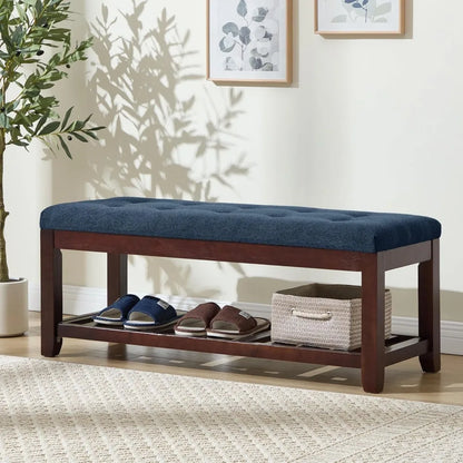 44" Bed Bench,Upholstered Linen for Living Room, or Hallway