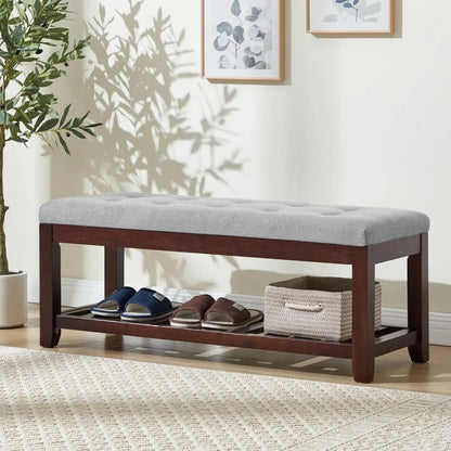 44" Bed Bench,Upholstered Linen for Living Room, or Hallway