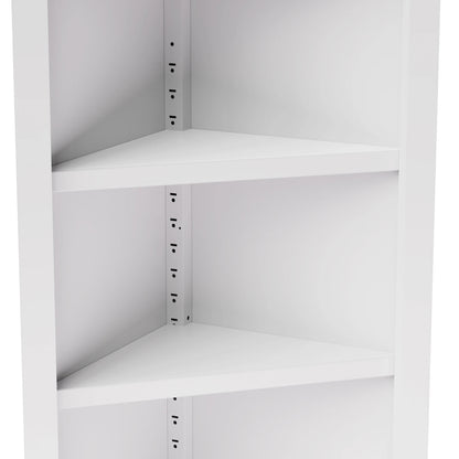 71" Corner Storage Cabinet with Adjustable Shelves, 5-Tier Metal Organizer for Bathroom, Kitchen & Living Room