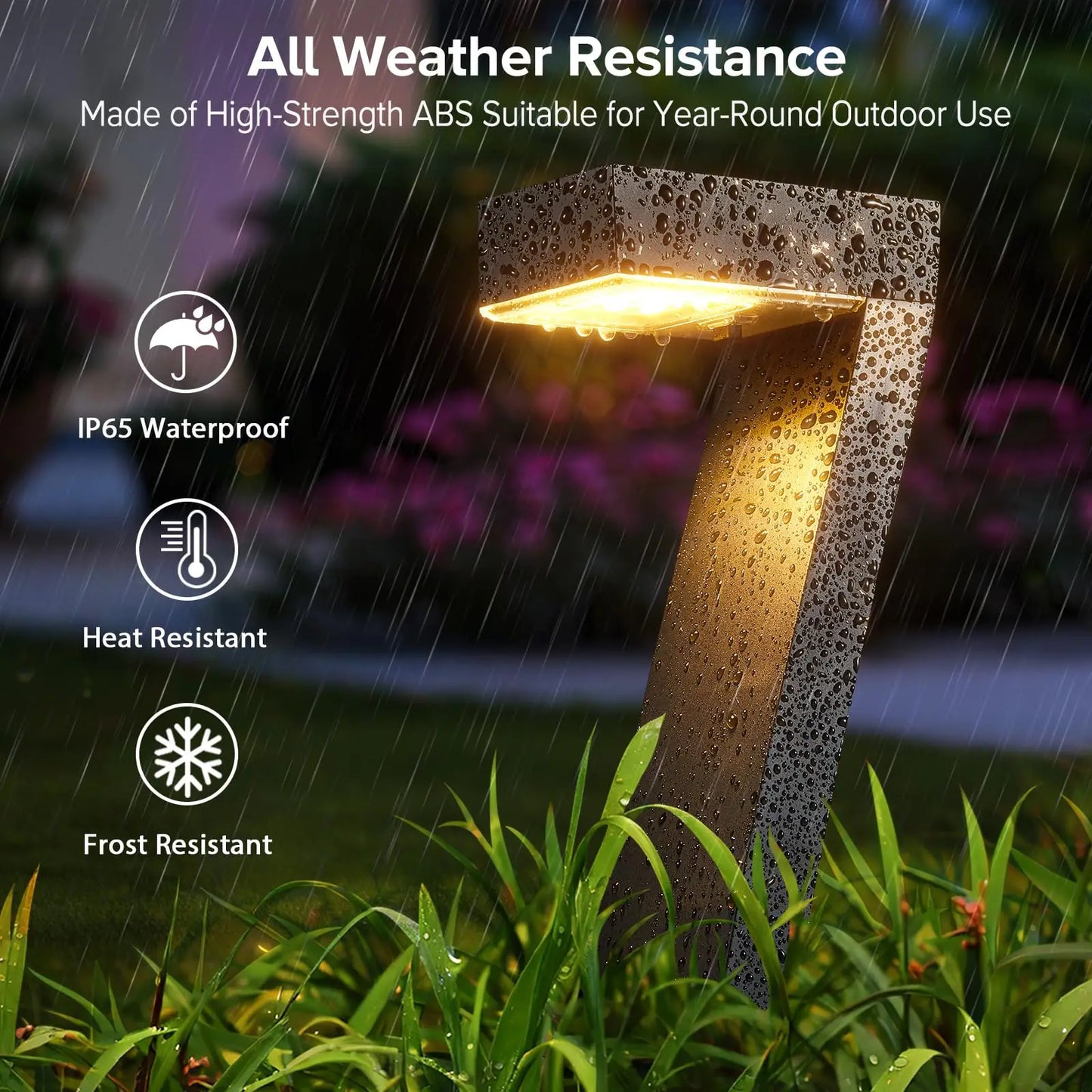 Upgraded Bright LED Solar Lights Outdoor Pathway Lights, Waterproof for Yard Garden Driveway Walkway
