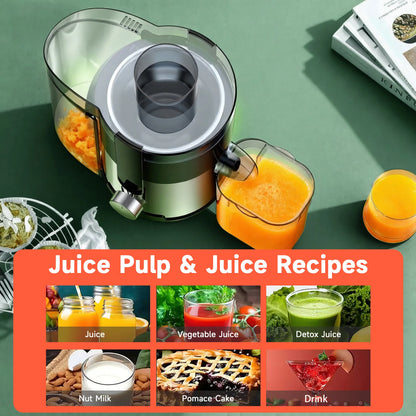 High-Speed Juicer Machine, 3-Inch Wide Mouth for Vegetables And Fruits with Metal Body, 3-Speed Settings, Easy Cleaning, Detachable,