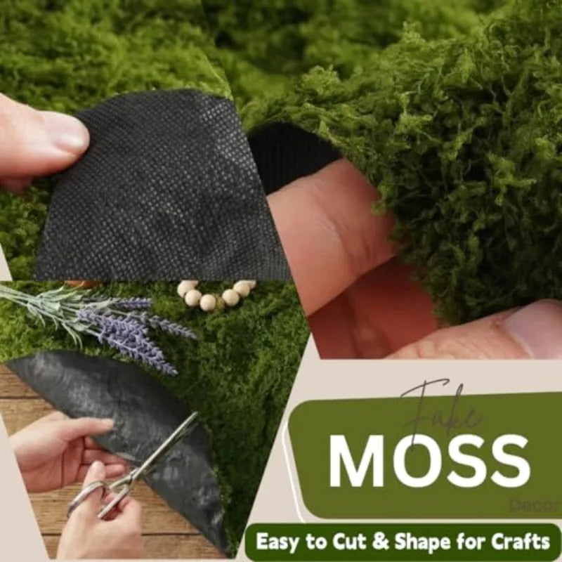 Fake Moss Mat Artificial Moss Roll - 12' X 71' Cloud Soft Feel Moss Table Runner for Decor, Faux Grass Mat for Crafts, DIY Fairy Garden, Wedding & Party Decorations (Realistic Green: 30x180cm)