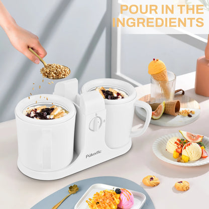 ce Cream Maker & Popsicle Maker, Dual-Cup Design