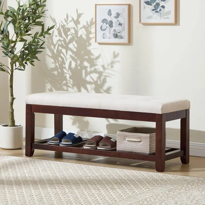 44" Bed Bench,Upholstered Linen for Living Room, or Hallway