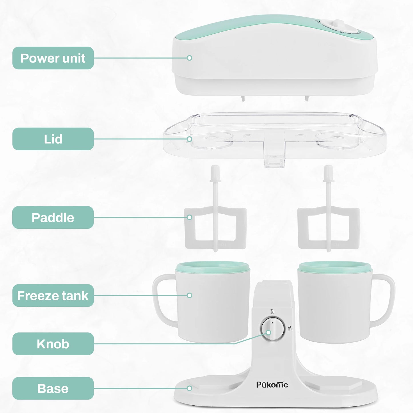 ce Cream Maker & Popsicle Maker, Dual-Cup Design