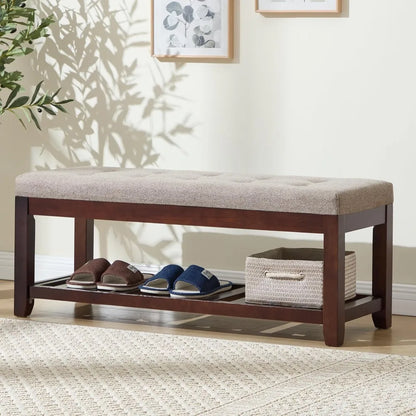 44" Bed Bench,Upholstered Linen for Living Room, or Hallway