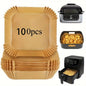 50pcs 8in Square Air Fryer Parchment Liners - Fit 5-8QT Basket, Air Fryer