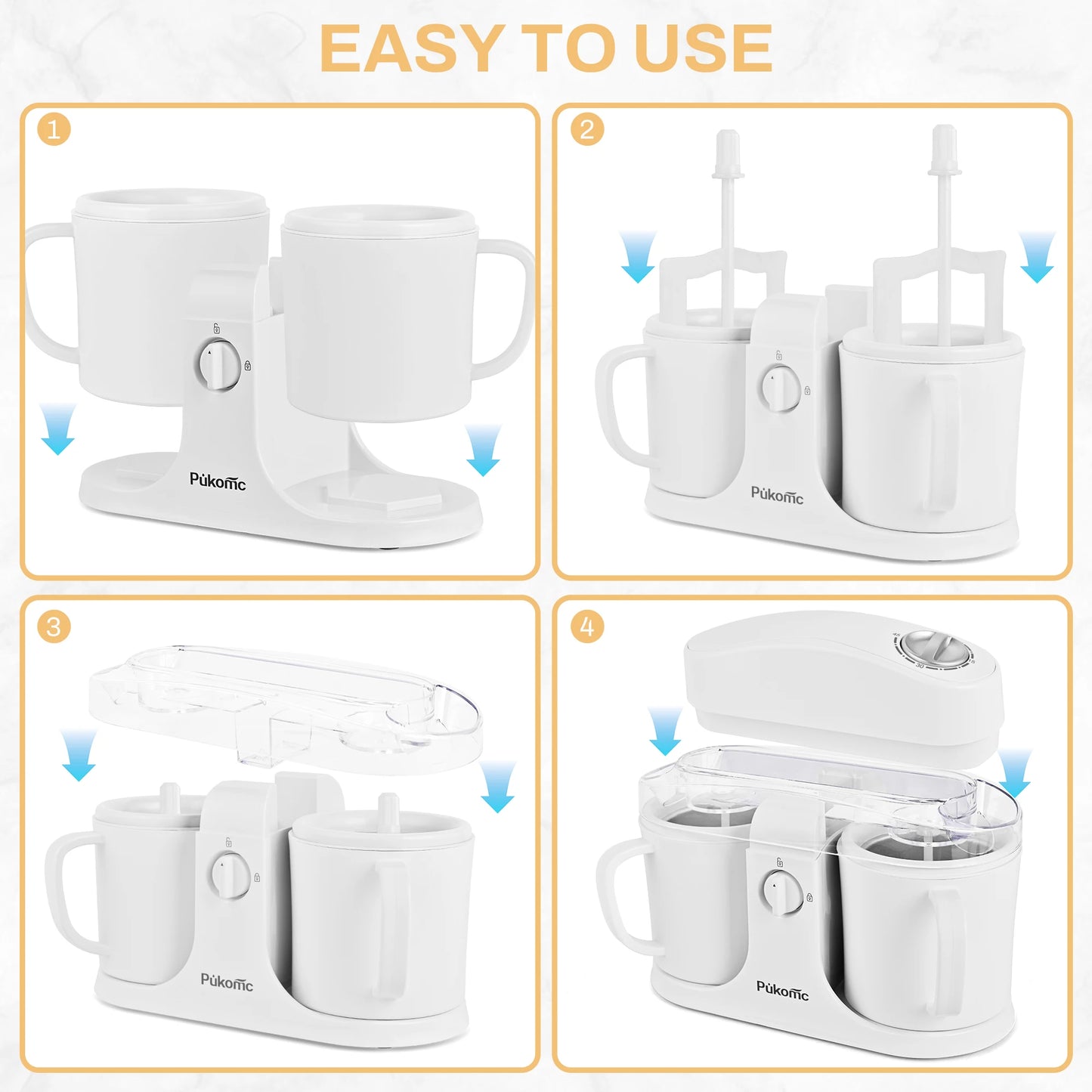 ce Cream Maker & Popsicle Maker, Dual-Cup Design