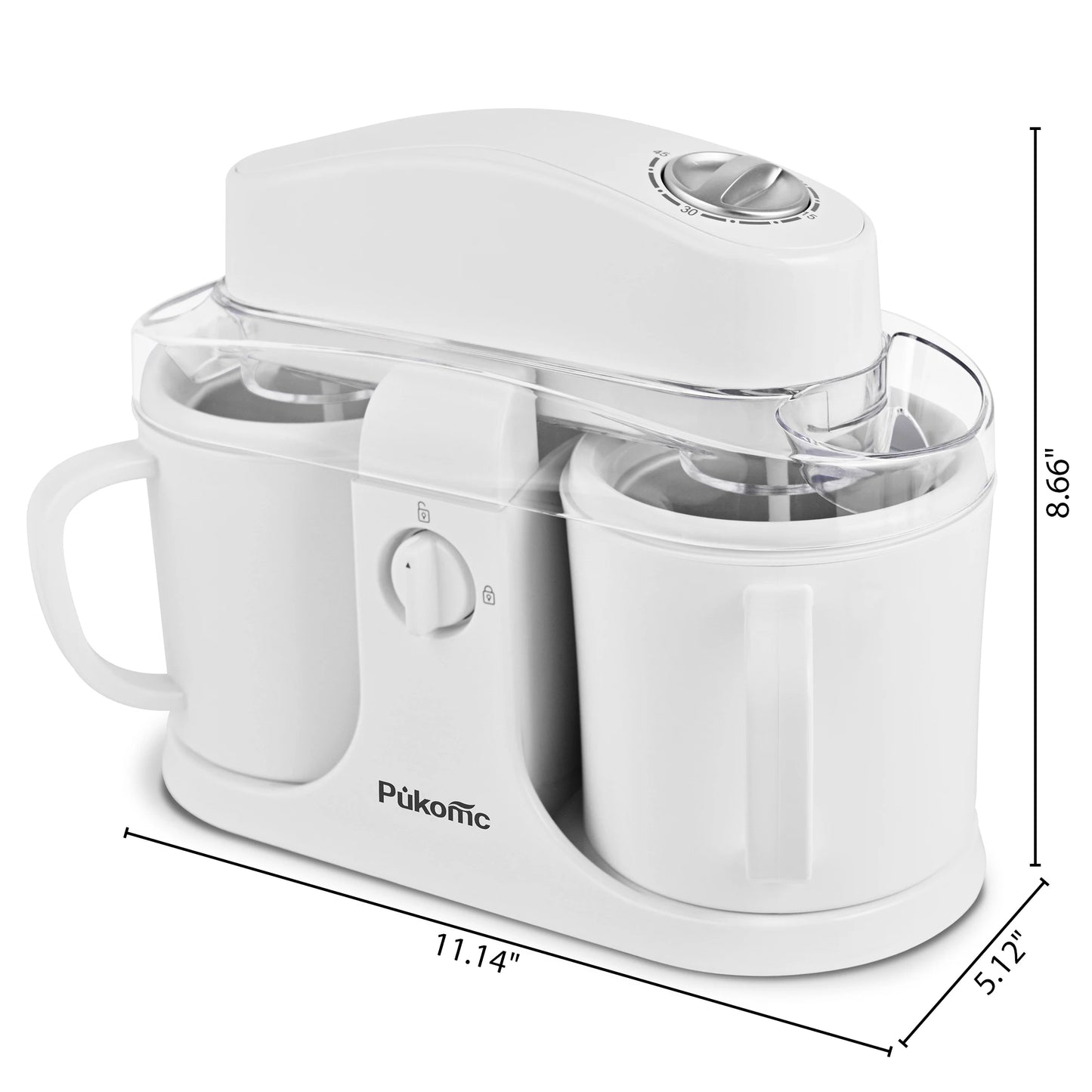 ce Cream Maker & Popsicle Maker, Dual-Cup Design