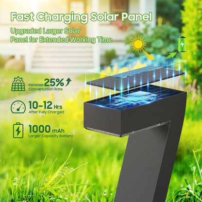 Upgraded Bright LED Solar Lights Outdoor Pathway Lights, Waterproof for Yard Garden Driveway Walkway