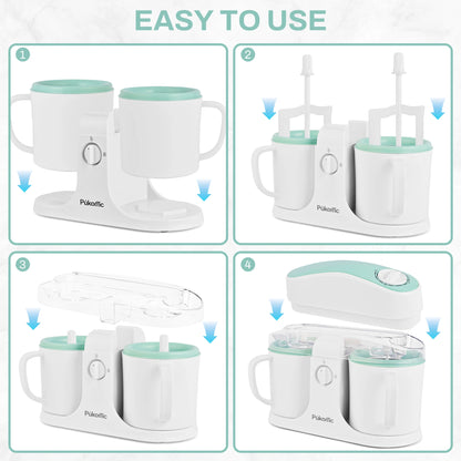 ce Cream Maker & Popsicle Maker, Dual-Cup Design