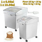 6.6Gal-21Gal Kitchen Ingredient Storage Bin W/ Wheel & Scoop for Commercial or Home
