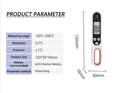 Digital Meat Thermometer, BBQ Probe for Water, Milk, Oil, Liquid, Oven, Temperaure Sensor Meter Thermocouple