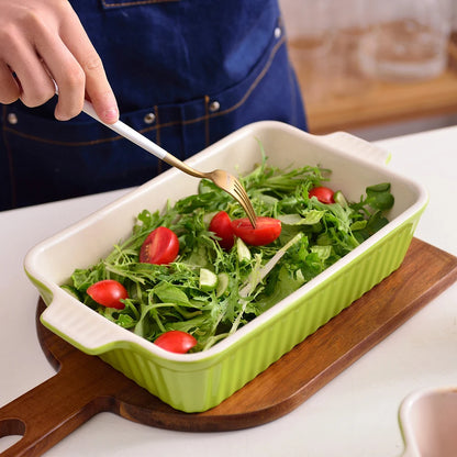 4-Piece Baking Dish Set with Ceramic Handle -Ideal for Lasagne/Pie/Casserole/Tapas(9"/11"/12"/13.3")