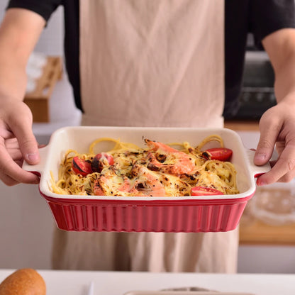 4-Piece Baking Dish Set with Ceramic Handle -Ideal for Lasagne/Pie/Casserole/Tapas(9"/11"/12"/13.3")