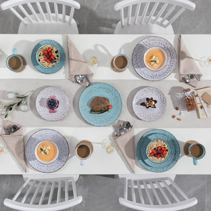 16/32/48 Ceramic Dinner Set with Dinner Plate,Dessert Plate,Bowl, Mug for 12 Person