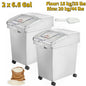 6.6Gal-21Gal Kitchen Ingredient Storage Bin W/ Wheel & Scoop for Commercial or Home