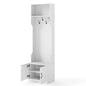 3-in-1 Hall Tree w/ Bench Storage, Adjustable Shelves with Hanging Hooks for Entryway