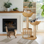 3 Tier Cat Tree Activity Tower with Plush Cushion and Dangling Ball, Sisal Scratching Post for Indoor Cats
