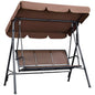 Outdoor 3-Seat Porch Swing for Adults, & Adjustable Canopy