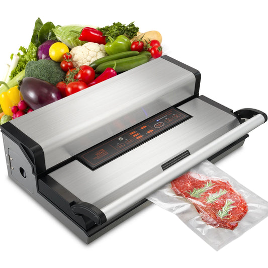 Commercial Vacuum Sealer Machine, Multifunction Automatic Food Packaging with Bag Roll Storage, Cutter for Home Kitchen