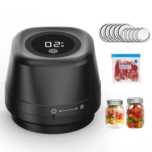 Upgraded Electric Mason Jar Vacuum Sealer, for Canning with Wide and Regular Mouth Mason Lid