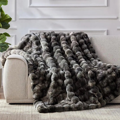 Throw Blanket, Plush Warm and Thick Blanket, Tie-dye Grey, 50''*60''