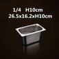 Square pot Kitchen Pans, 304 stainless steel 1/9 1/6 1/4 1/3 Food Chafing pans, Buffet Containers Lid 0.7 mm