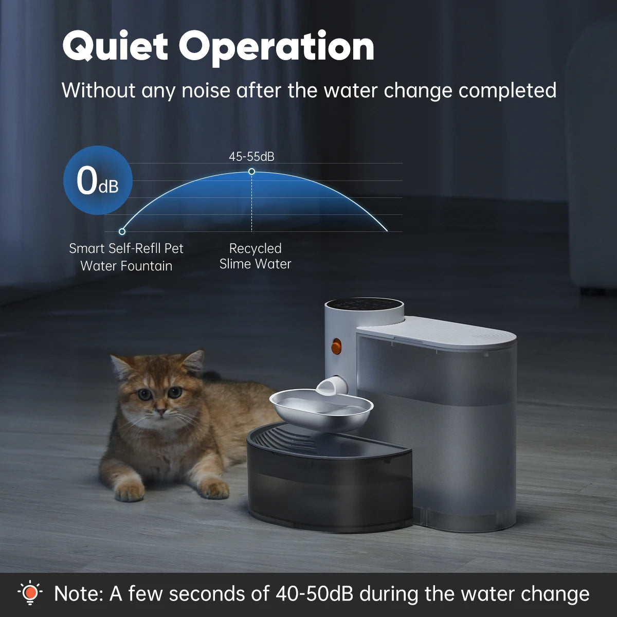 Stainless Steel Bowl, Pet Water Dispenser, Automatically Purifies, Wireless Drinking Bowl For Pets