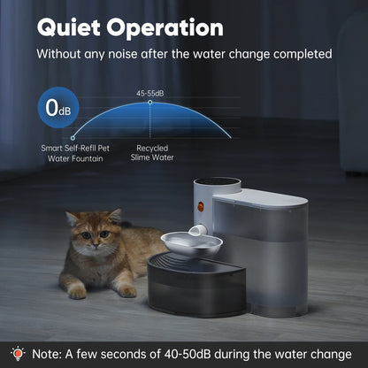 Stainless Steel Bowl, Pet Water Dispenser, Automatically Purifies, Wireless Drinking Bowl For Pets