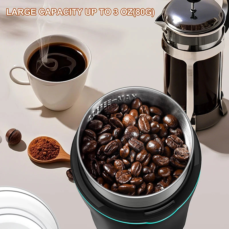 Professional Coffee Grinder with Removable Stainless Steel Cup for Coffee Spices Herb