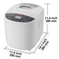 Automatic 2/3 LB Bread Maker 15-in-1 Dough Machine and Nonstick Ceramic Pan
