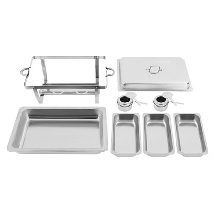 Stainless Steel Chafing Dish Buffet Set, Rectangular Catering Chafer