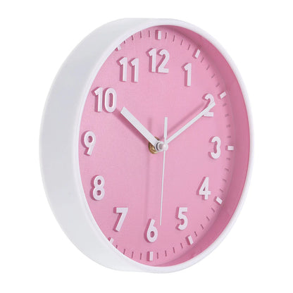 8 Inch 3D Quartz Wall Clock , Battery Operated Silent Non-Ticking