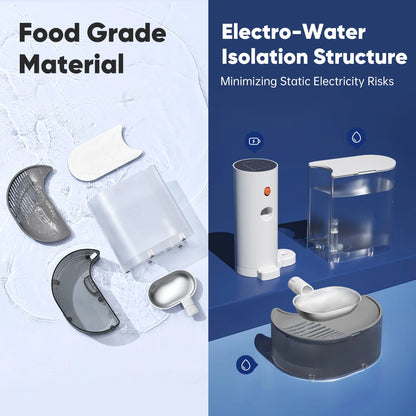 Stainless Steel Bowl, Pet Water Dispenser, Automatically Purifies, Wireless Drinking Bowl For Pets